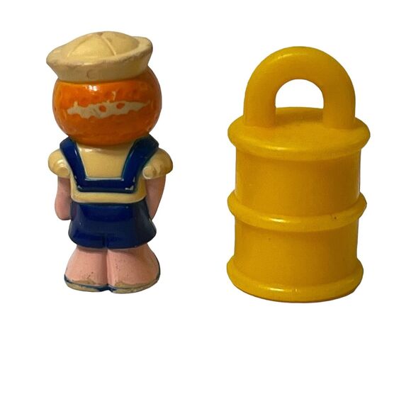Lakeside Tubtown Harbor Village Playset 1982 Yellow Barrel & Girl Figure Only - Picture 3 of 6